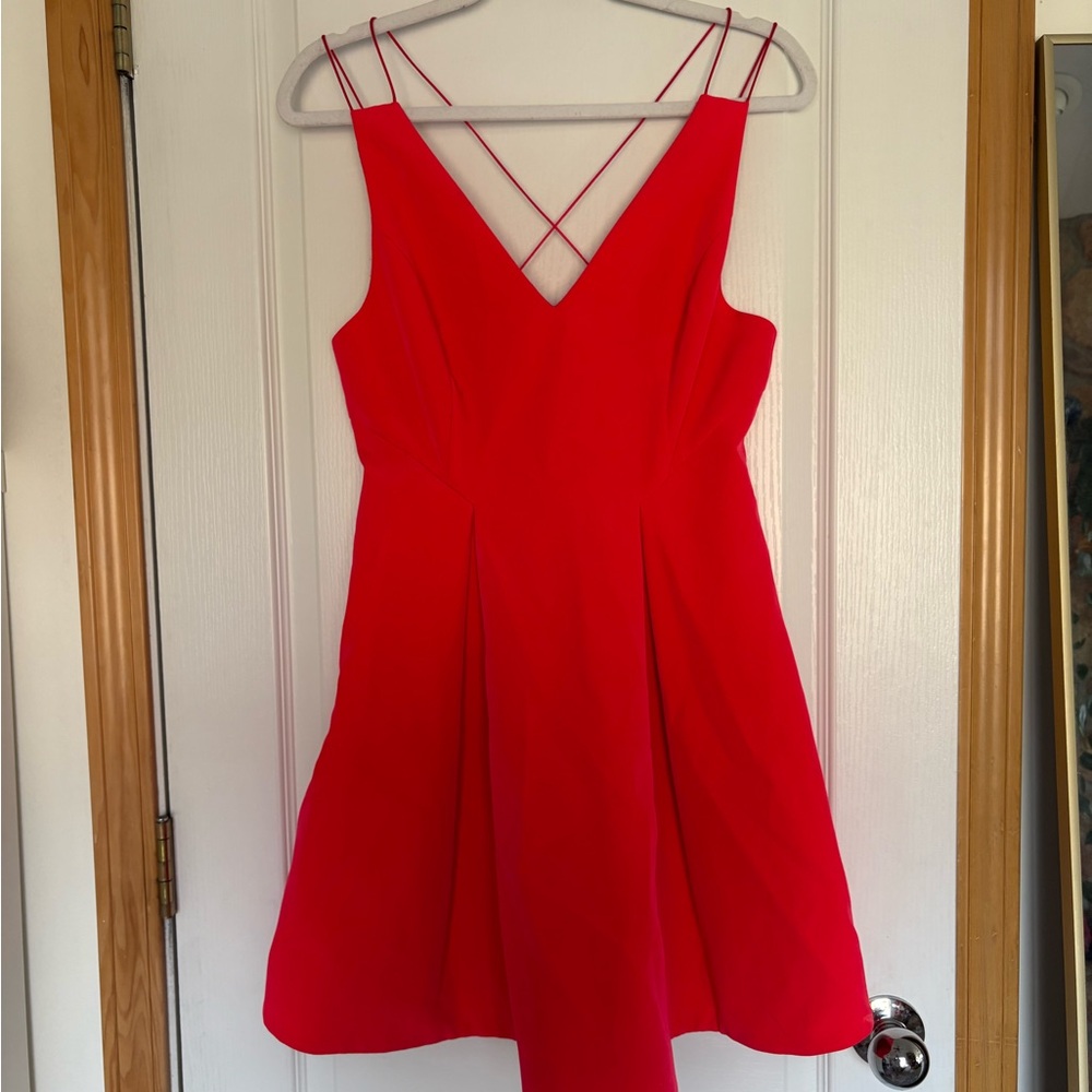 Topshop Vibrant Red Backless Dress